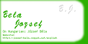 bela jozsef business card